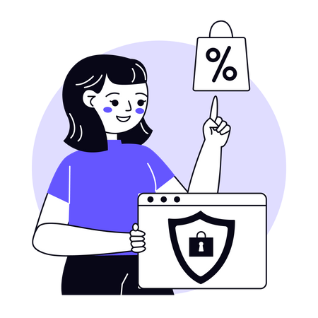 Shopping Security  Illustration