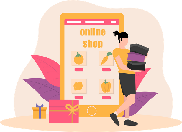 Shopping Service  Illustration