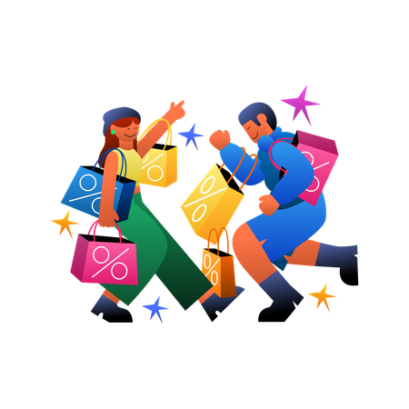 Shopping spree  Illustration