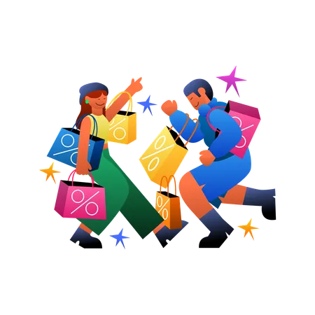 Shopping spree  Illustration