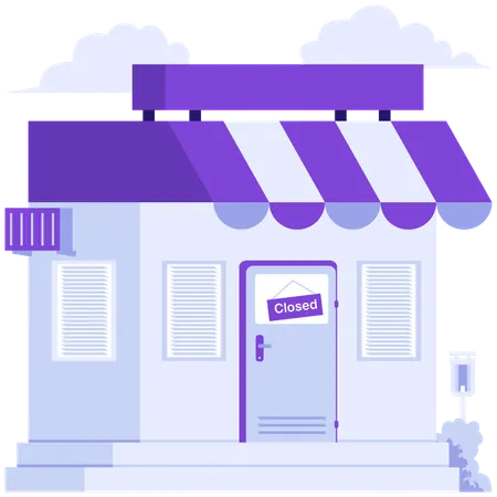 Shopping store closed  Illustration