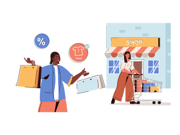 Shopping Store  Illustration