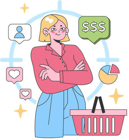 Shopping target  Illustration