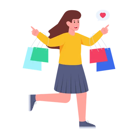 Shopping Time  Illustration