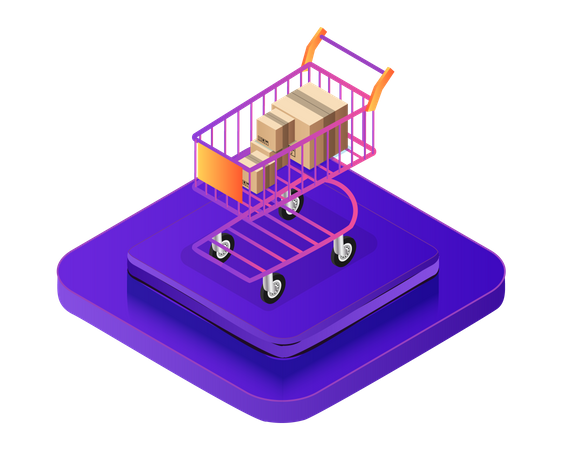 Shopping trolley Illustration