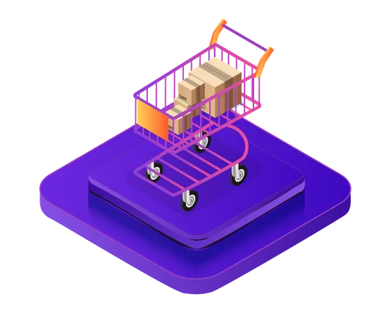 Shopping trolley  Illustration
