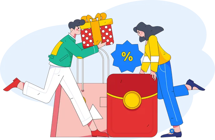 Coupon de vente d'achats  Illustration