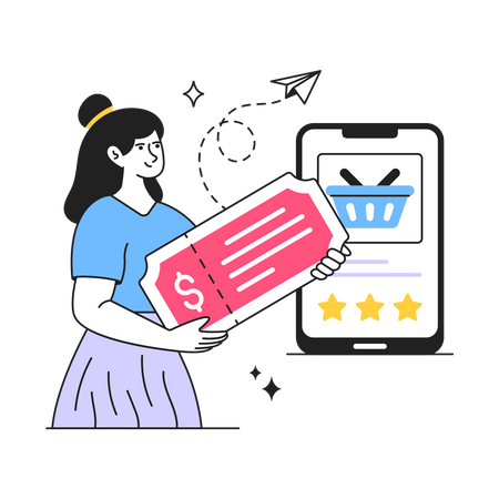 Shopping Voucher  Illustration