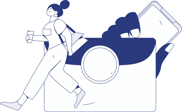 Shopping voucher redeemed by people  Illustration