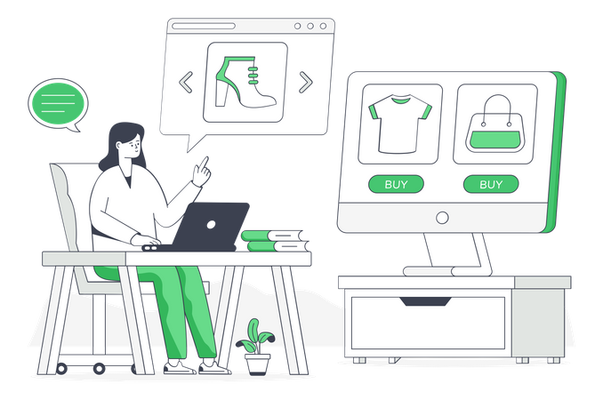 Shopping Website  Illustration