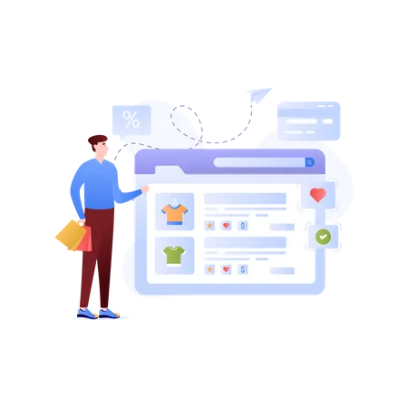 Shopping Website  Illustration