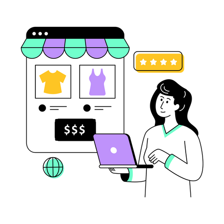 Shopping Website  Illustration