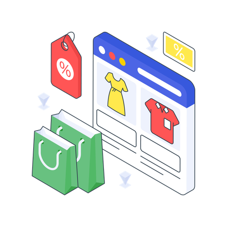 Shopping Website  Illustration