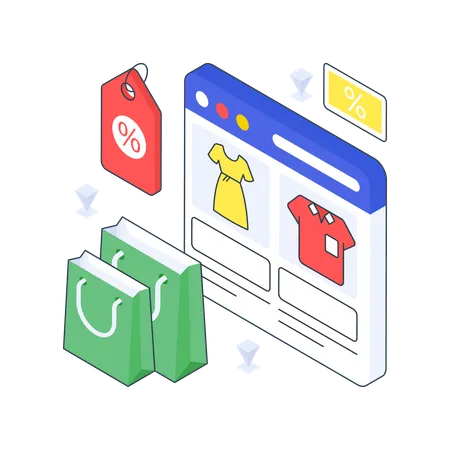 Shopping Website  Illustration