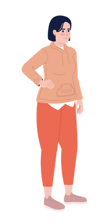 Short haired woman in sporty clothes  Illustration