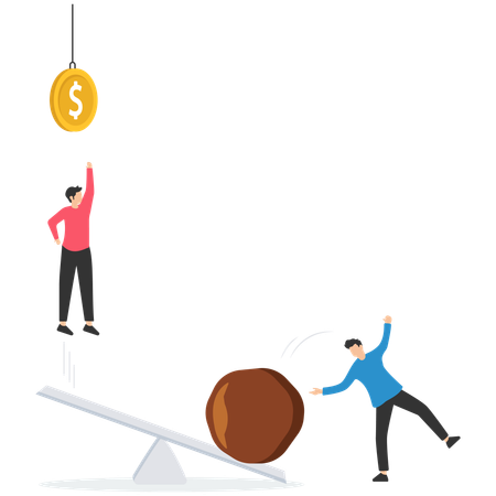 Shortcut Way To Win Business  Illustration