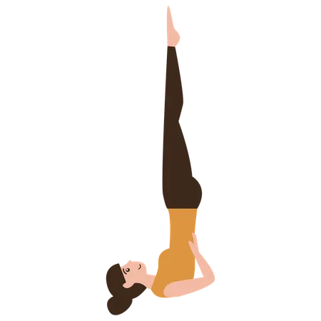 Shoulder stand yoga pose  Illustration