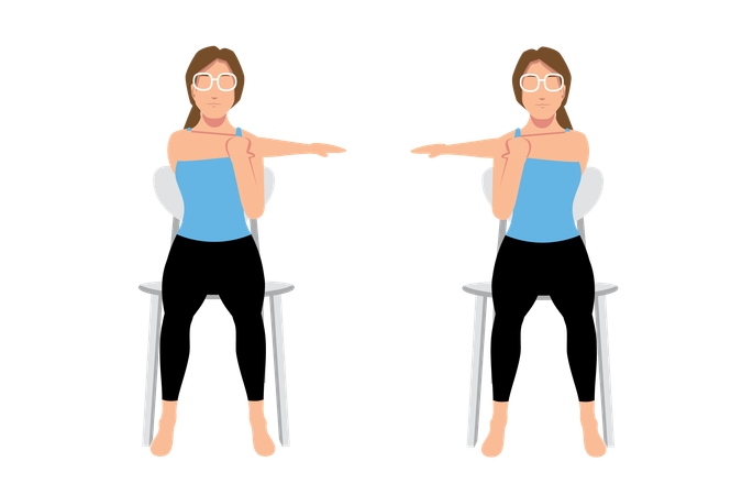 Shoulder stretch  Illustration