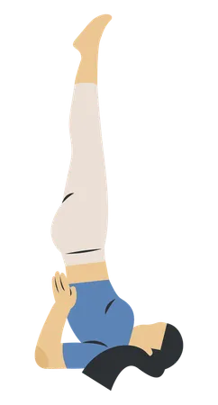 Shoulderstand Yoga  Illustration