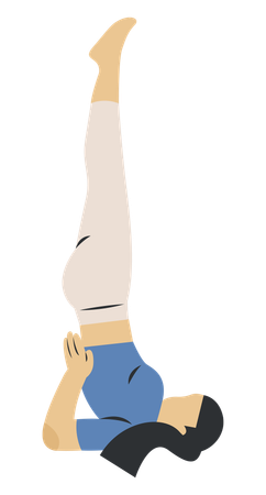 Shoulderstand Yoga  Illustration