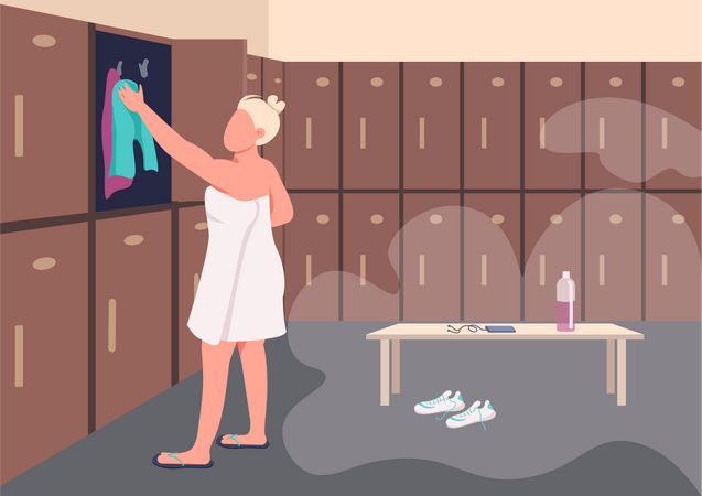 Shower after training  Illustration