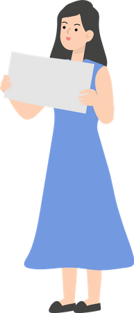 Showing Blank Paper  Illustration