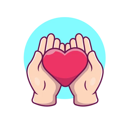 Showing heart gesture  Illustration