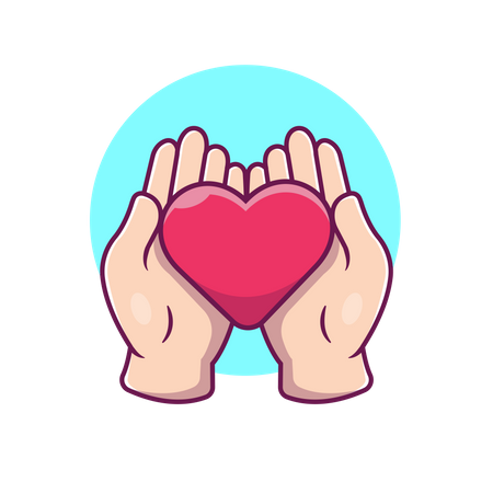 Showing heart gesture  Illustration