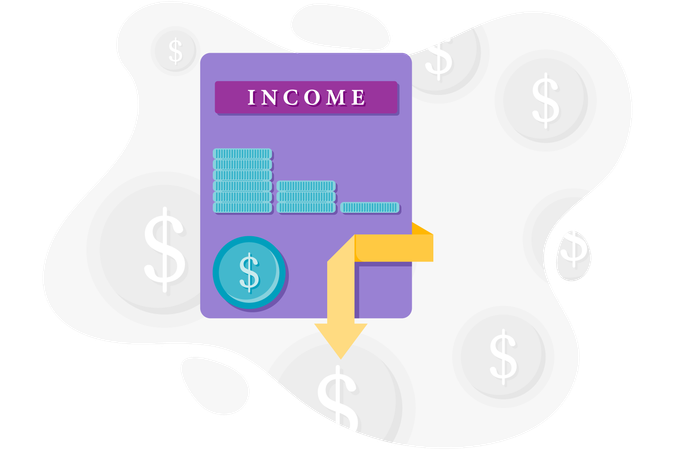 Shrinking Income  Illustration