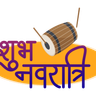 illustrations of shubh navratri with drum