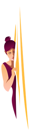 Shy woman  Illustration