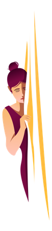 Shy woman  Illustration