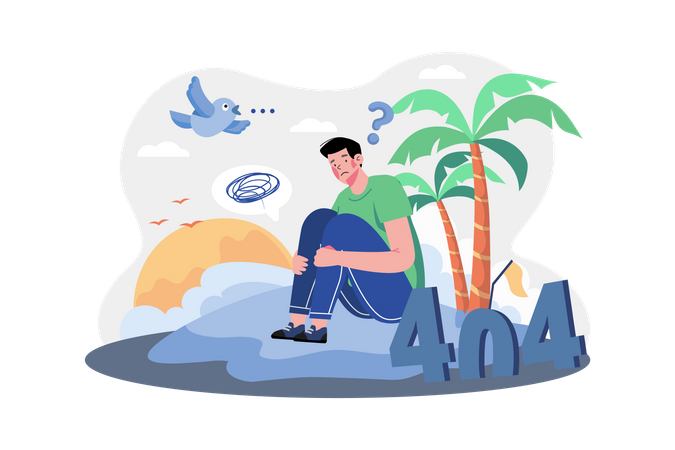 Sich irgendwo verlaufen  Illustration