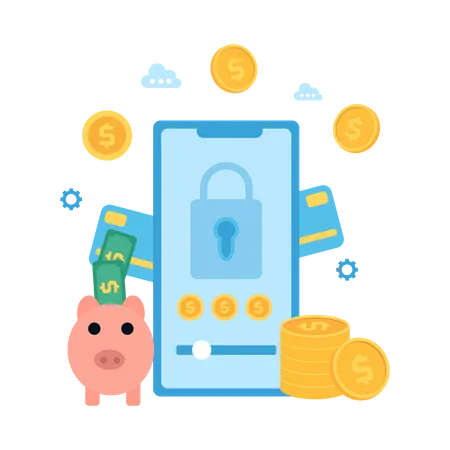 Sichere Bank-App  Illustration