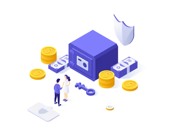 Sicheres Banking  Illustration