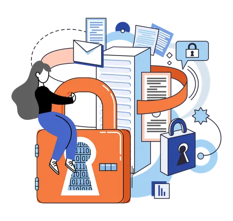 Sicheres Datenmanagement  Illustration