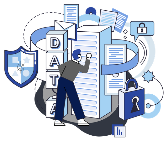 Sicheres Datenmanagement  Illustration