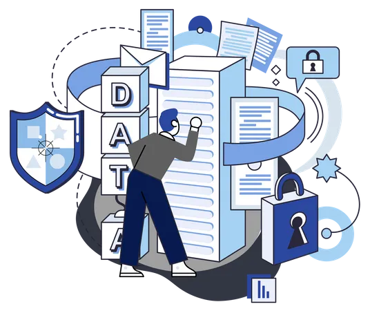 Sicheres Datenmanagement  Illustration