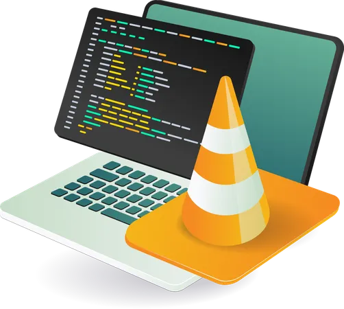 Sicherheitscode-Programmierung  Illustration