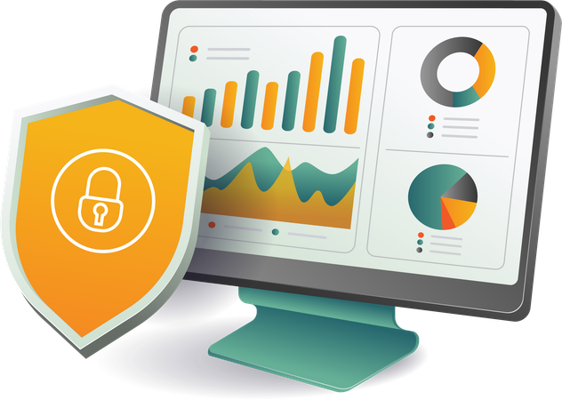 Sichern Sie Ihre Website mit erweitertem Datenschutz  Illustration