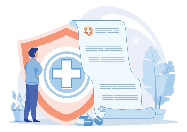 Sick Leave Certificate Treatment Diagnosis Patients  Illustration