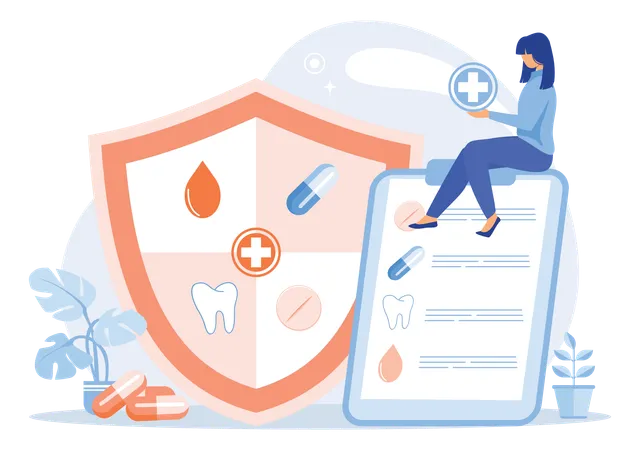 Sick Leave Certificate Treatment Diagnosis Patients  Illustration