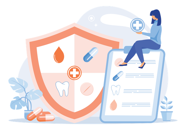 Sick Leave Certificate Treatment Diagnosis Patients  イラスト