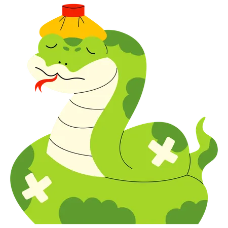 Sick Snake  Illustration