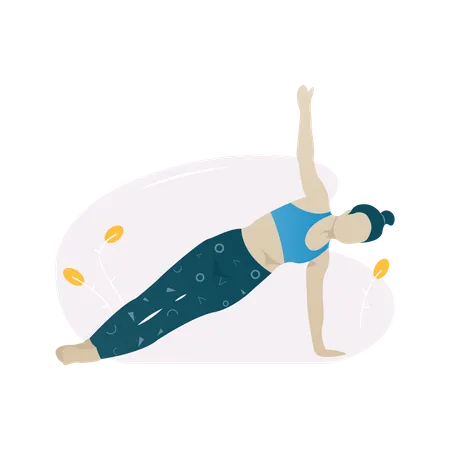 Side plank exercise Illustration
