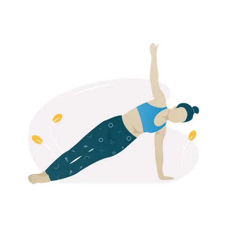 Side plank exercise  Illustration