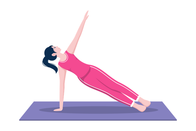 Side plank pose  Illustration