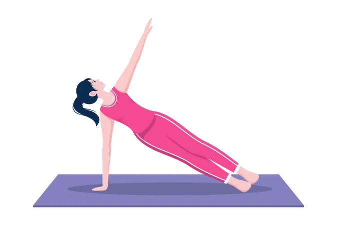 Side plank pose  Illustration