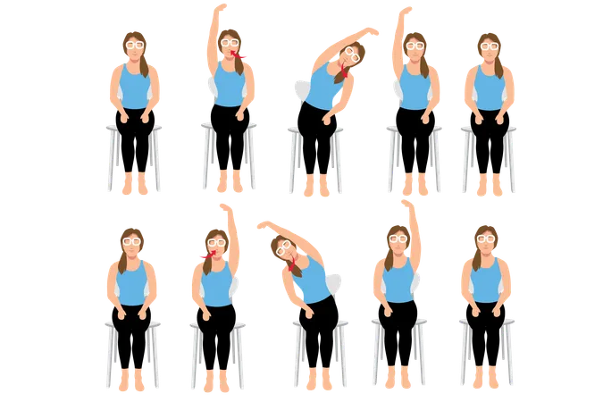 Side to side breathing  Illustration