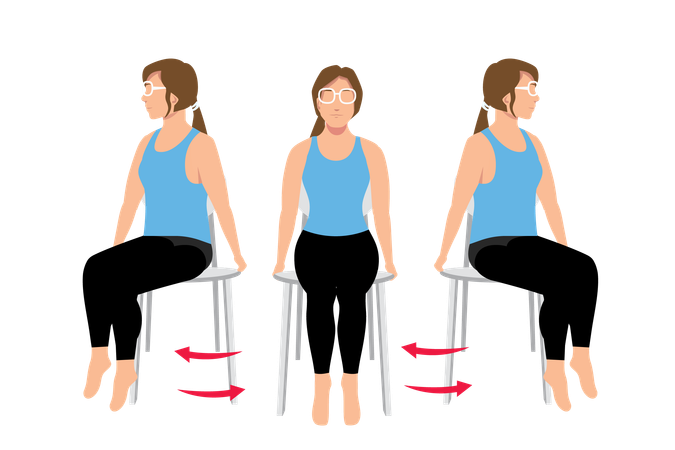 Side to side shuffle exercise  Illustration